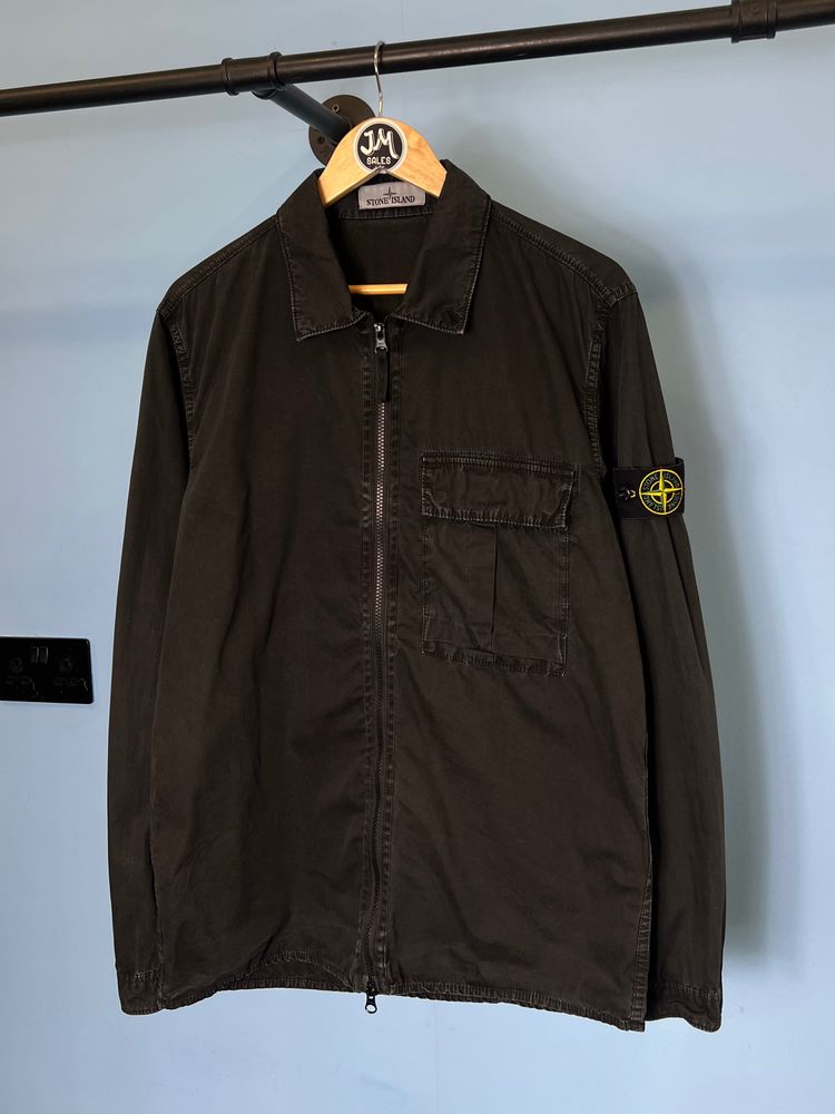 Large Stone Island Black Overshirt Jacket